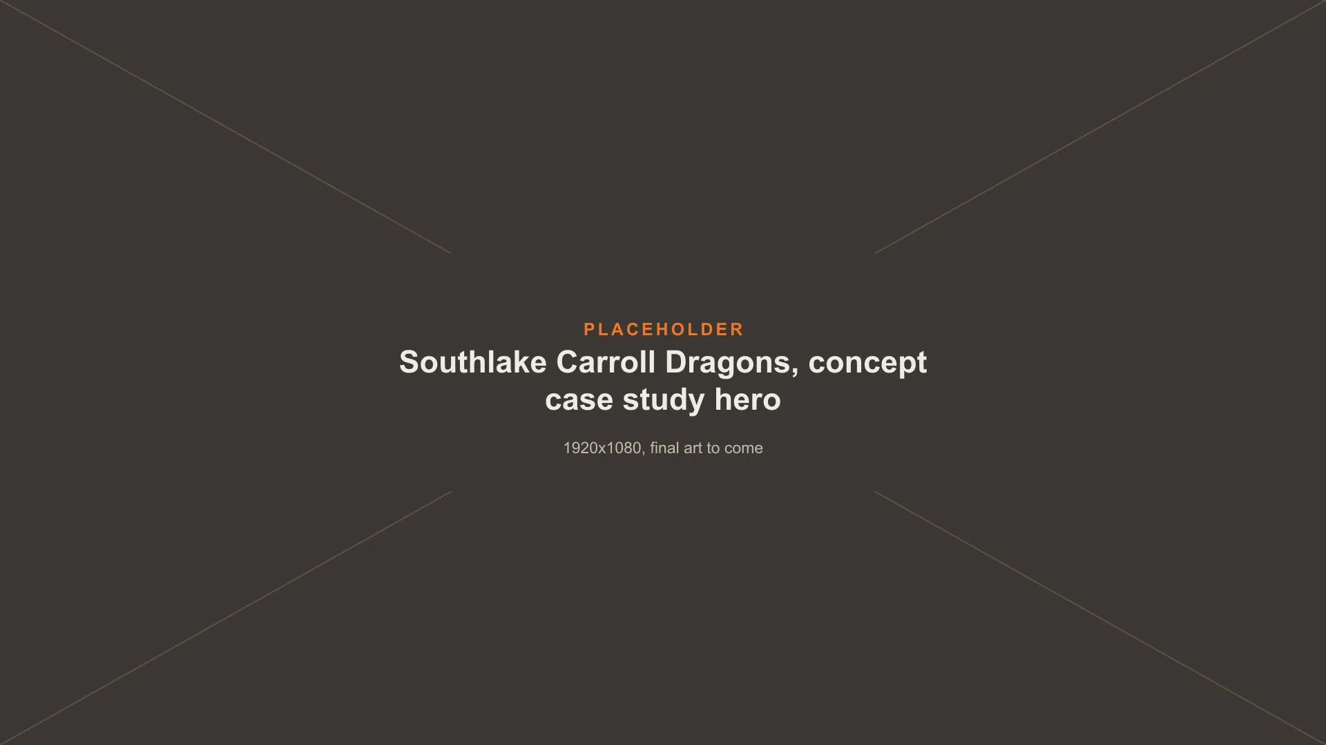Placeholder image: Southlake Carroll Dragons concept hero, final art to come
