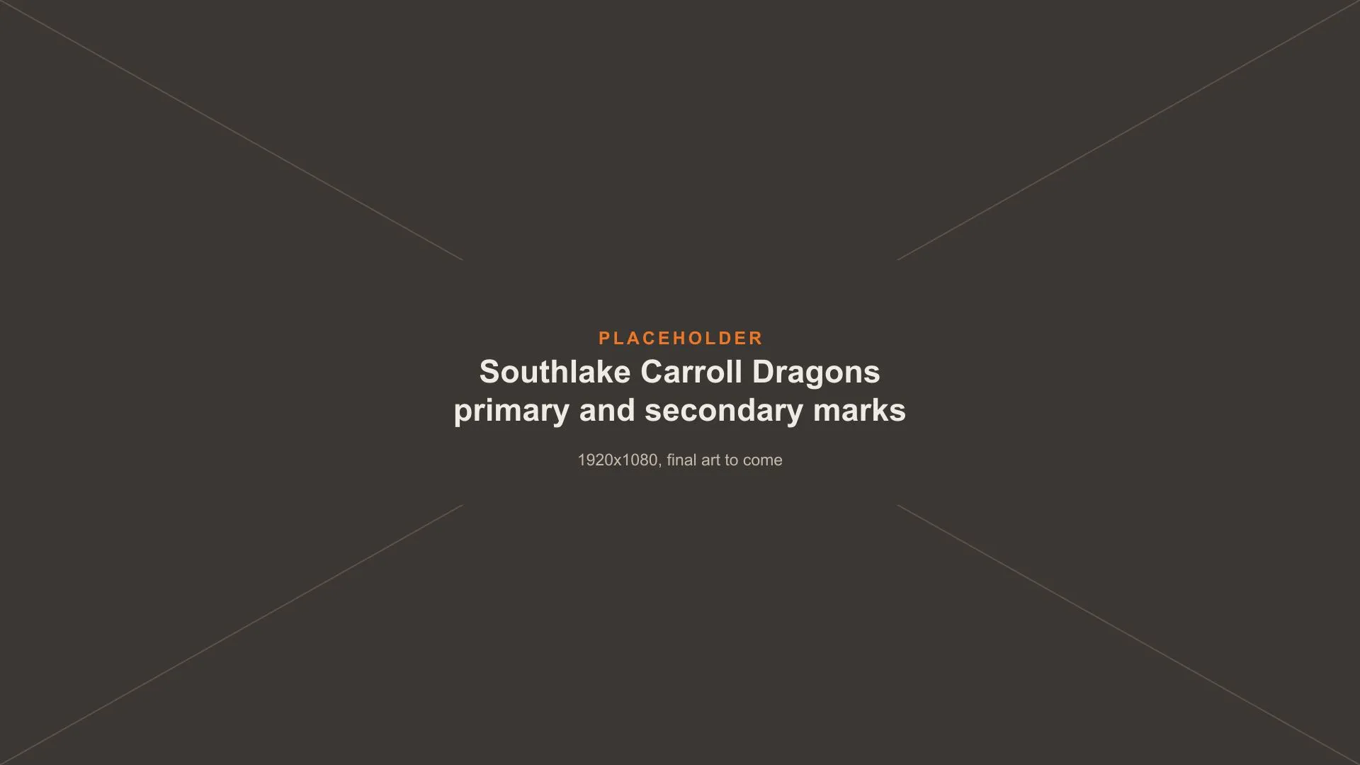 Placeholder image: Carroll Dragons primary and secondary marks, final art to come