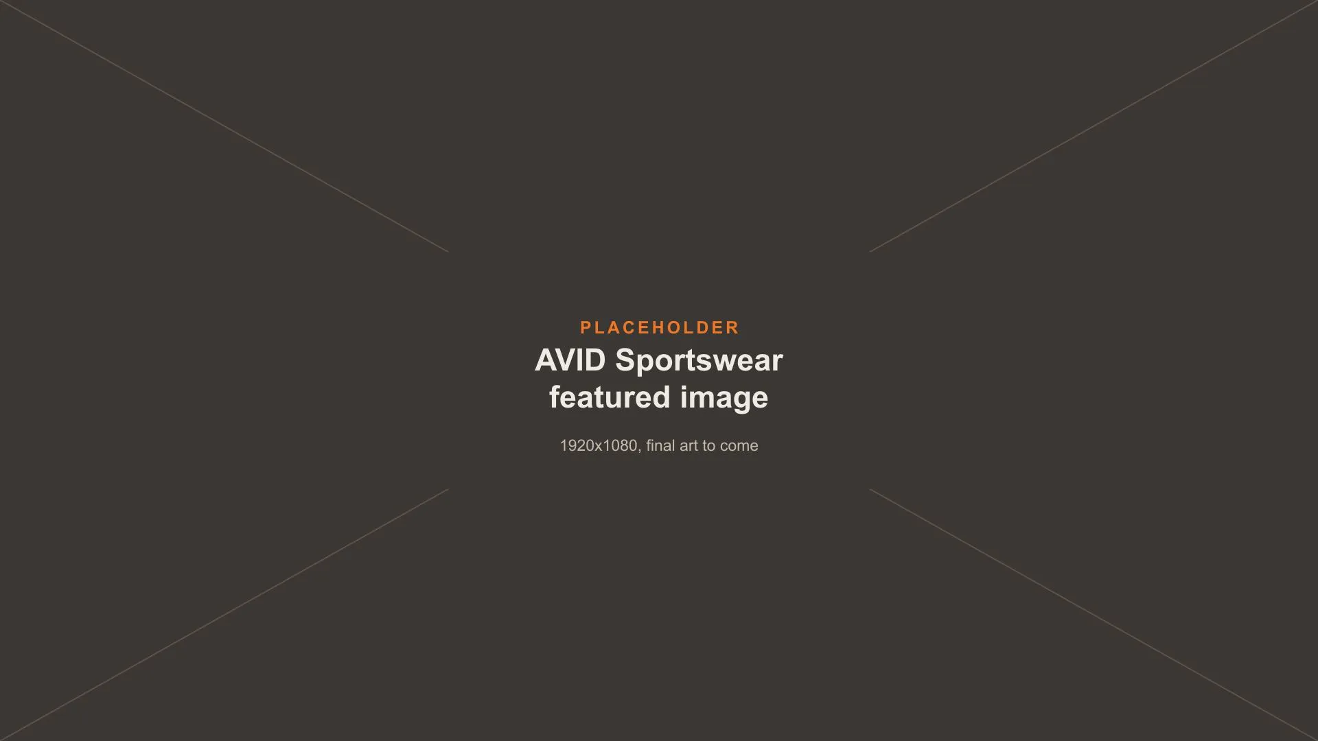 Placeholder image: AVID Sportswear featured image, final art to come