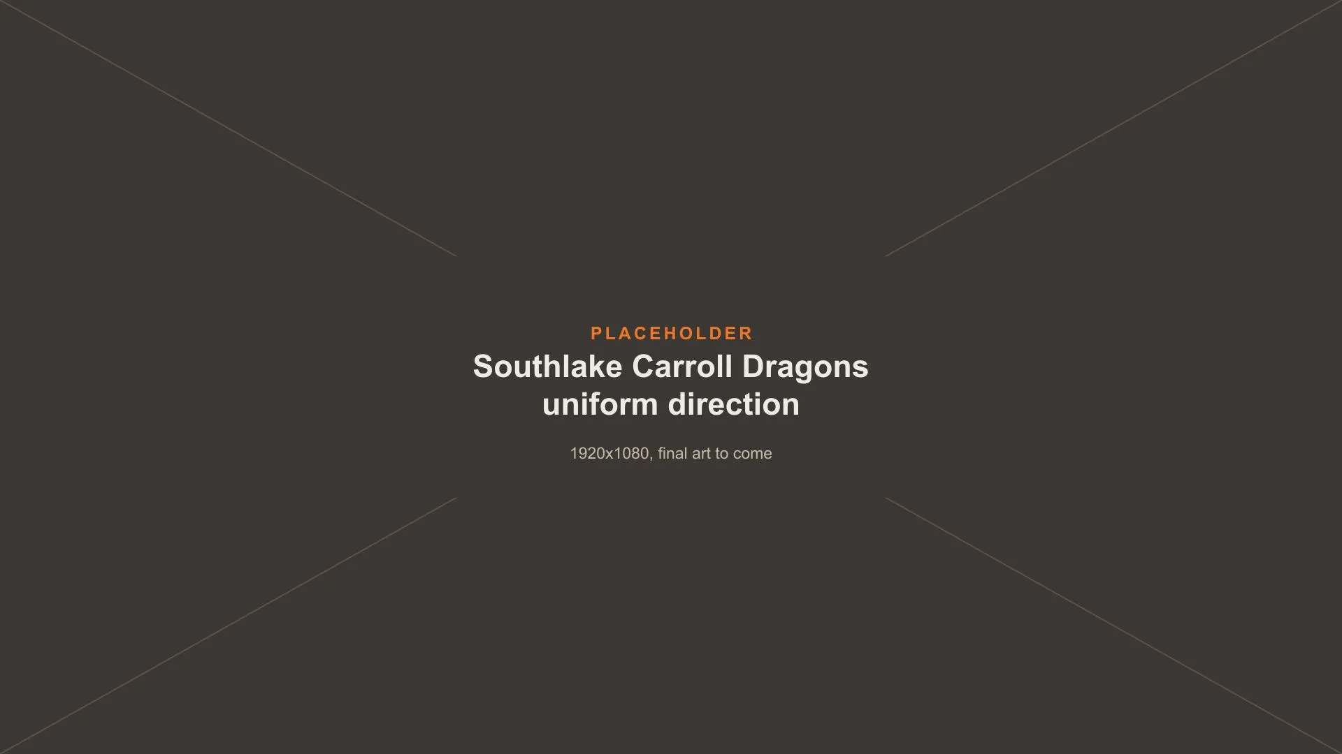 Placeholder image: Carroll Dragons uniform direction, final art to come